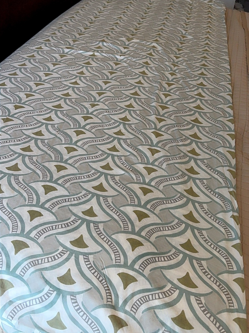 Serena & Lily Duvet Cover Full Queen Blue Green Mediterranean geometric coastal - Picture 3 of 7